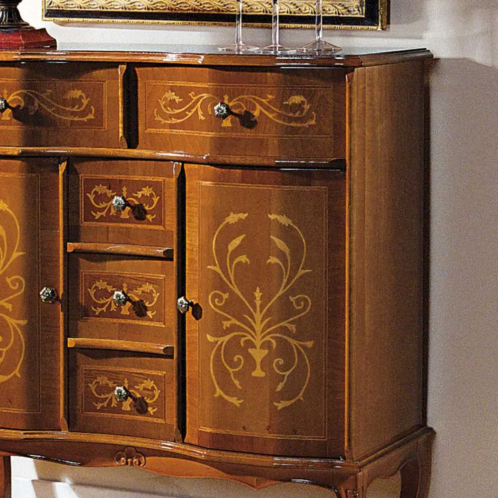 Wohnen Barocke Kombikommode Agosto mit 5 Schubladen