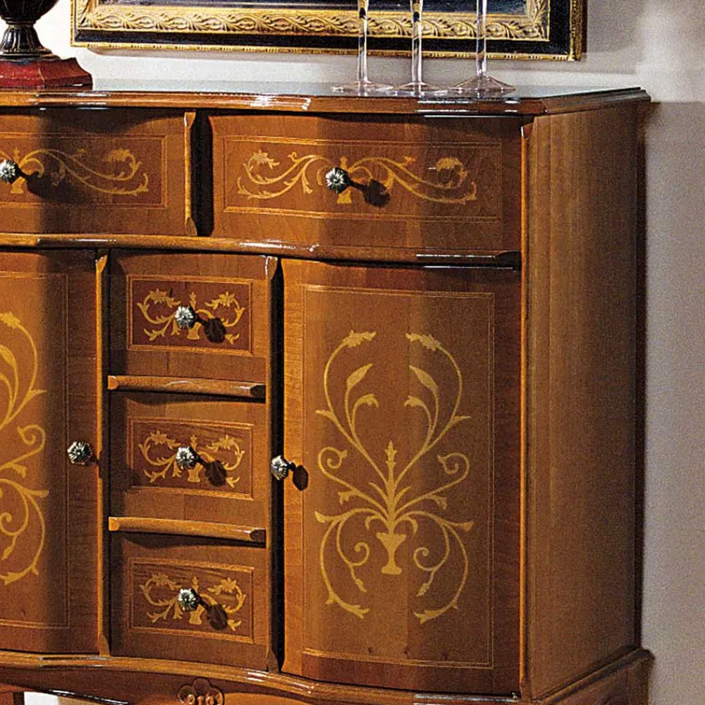 Wohnen Barocke Kombikommode Agosto mit 5 Schubladen