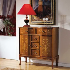 Wohnen Barocke Kombikommode Agosto mit 5 Schubladen