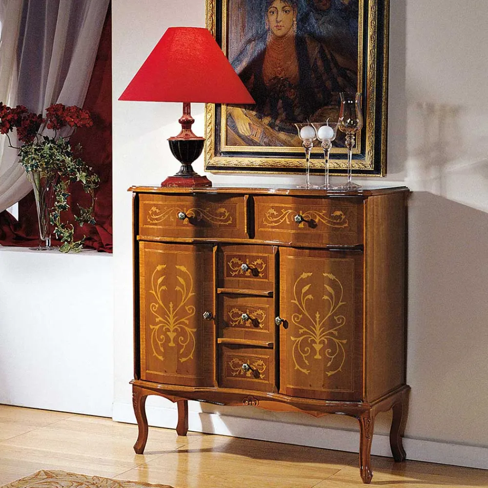 Wohnen Barocke Kombikommode Agosto mit 5 Schubladen