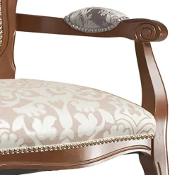 Wohnen Braune Möbel|Barock Möbel*Barocker Armlehnstuhl in Nussbaum Braun - Pablos (2er Set)