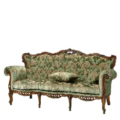 Wohnen Sofas|Sofa*Barock-Stil Sofa in Grün mit Blumen - Graz
