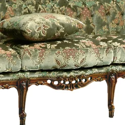 Wohnen Sofas|Sofa*Barock-Stil Sofa in Grün mit Blumen - Graz