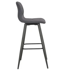 Wohnen Sessel & Hocker|Barhocker*Barstühle in Anthrazit Stoffbezug - Una (2er Set)