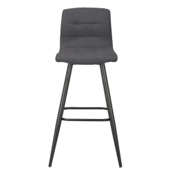 Wohnen Sessel & Hocker|Barhocker*Barstühle in Anthrazit Stoffbezug - Una (2er Set)