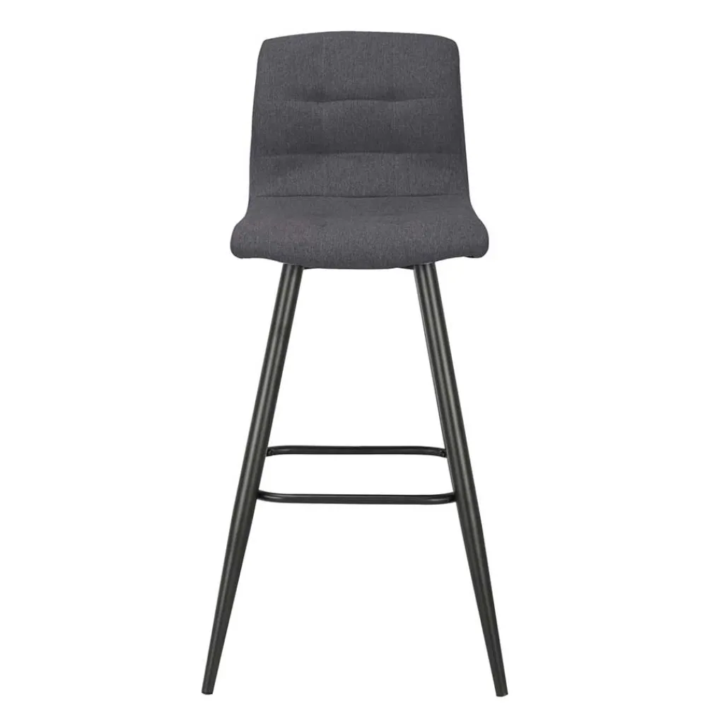 Wohnen Sessel & Hocker|Barhocker*Barstühle in Anthrazit Stoffbezug - Una (2er Set)