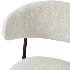 Wohnen Skandinavische Möbel|Sessel & Hocker*Barstühle in Cremeweiß und Schwarz - Bean (2er Set)