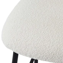 Wohnen Skandinavische Möbel|Sessel & Hocker*Barstühle in Cremeweiß und Schwarz - Bean (2er Set)