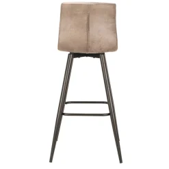 Wohnen Barhocker*Barstühle in Hellbraun Microfaser - Knox (2er Set)