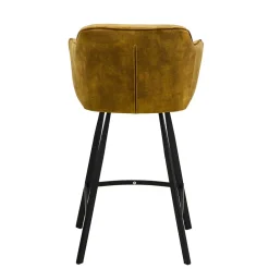 Wohnen Barstühle mit Armlehnen in Ocker Samt - Betria (2er Set)