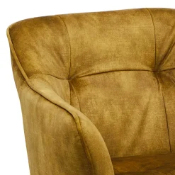 Wohnen Barstühle mit Armlehnen in Ocker Samt - Betria (2er Set)