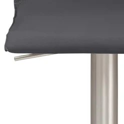 Wohnen Barhocker|Hocker*Barstuhl aus Echtleder in Anthrazit - Charlena