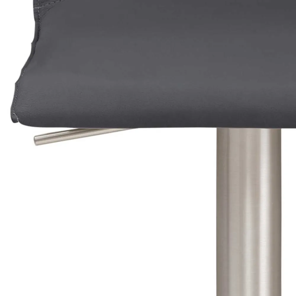 Wohnen Barhocker|Hocker*Barstuhl aus Echtleder in Anthrazit - Charlena