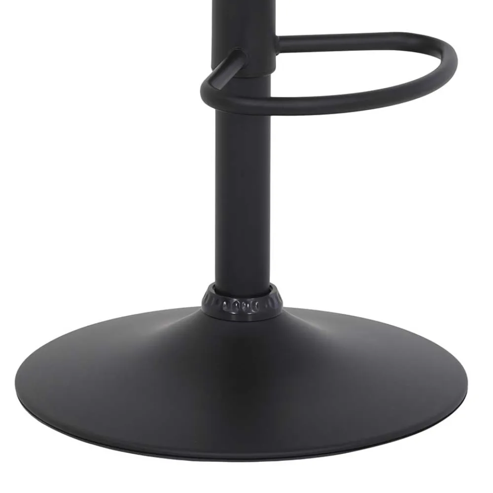 Wohnen Schwarze Möbel|Graue Möbel*Barstuhl aus Microfaser in Grau - Josephina (2er Set)