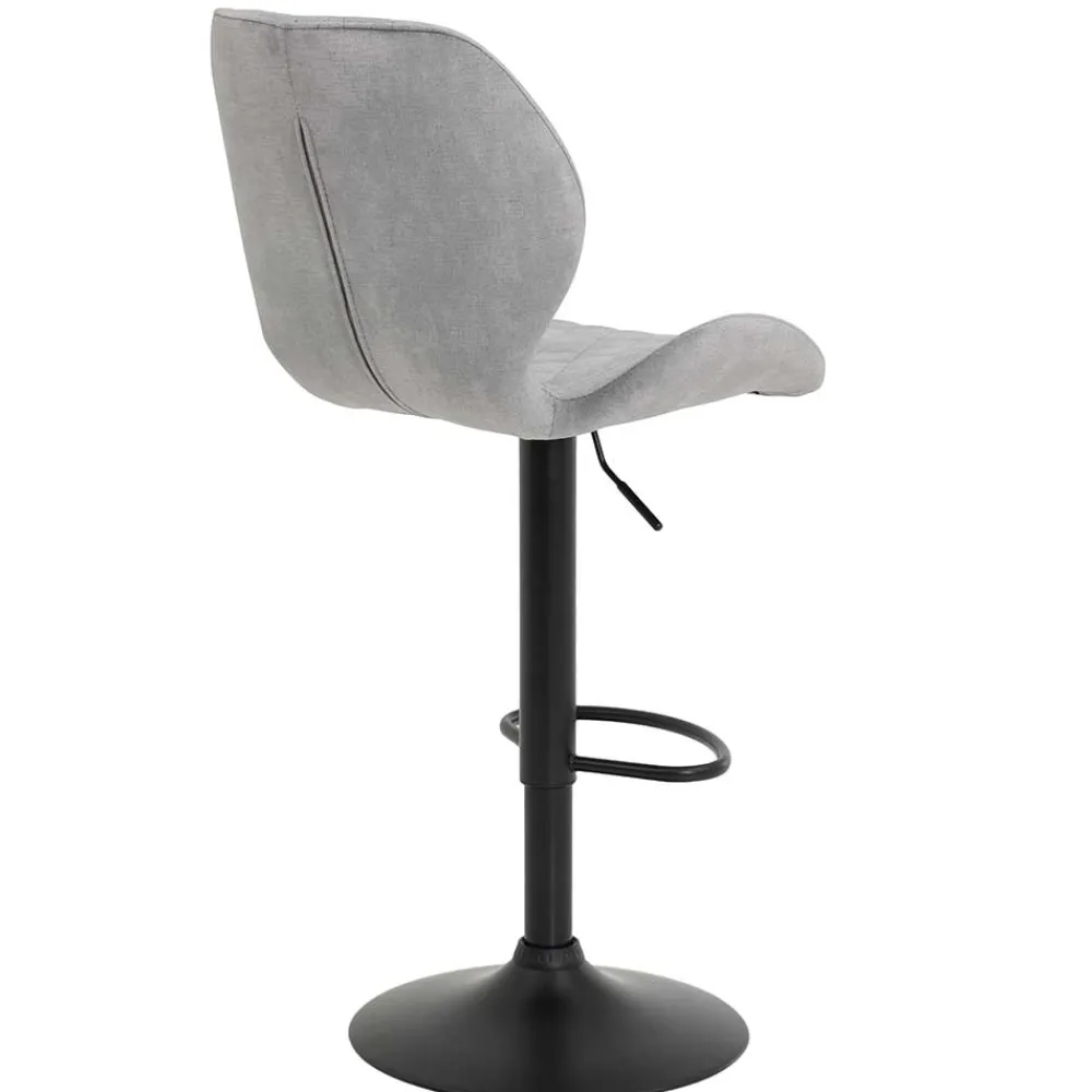 Wohnen Barhocker|Sessel & Hocker*Barstuhl aus Velours in Grau - Brooklyn (2er Set)