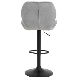 Wohnen Barhocker|Sessel & Hocker*Barstuhl aus Velours in Grau - Brooklyn (2er Set)