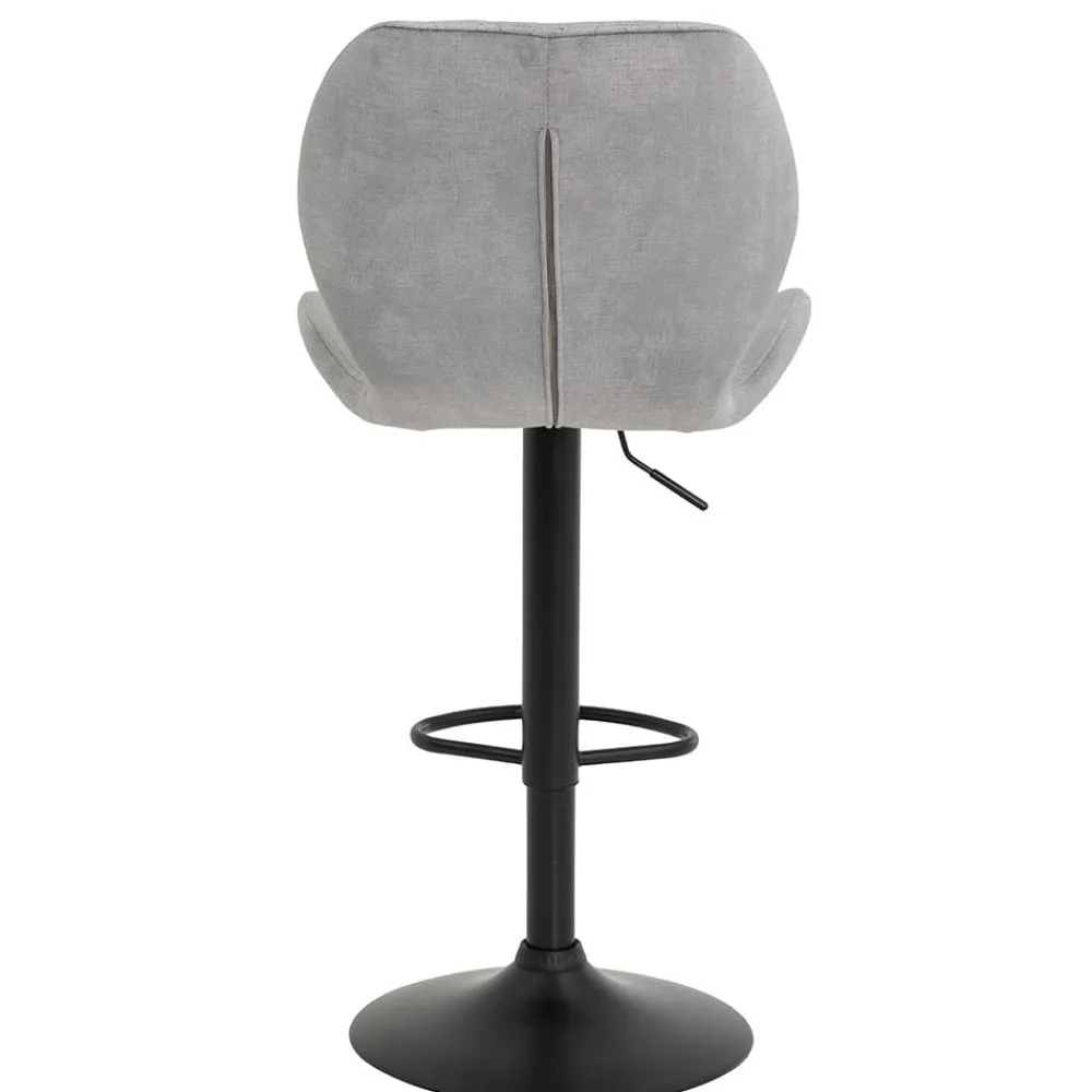 Wohnen Barhocker|Sessel & Hocker*Barstuhl aus Velours in Grau - Brooklyn (2er Set)