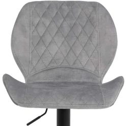 Wohnen Barhocker|Sessel & Hocker*Barstuhl aus Velours in Grau - Brooklyn (2er Set)