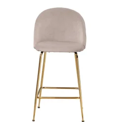Wohnen Sessel & Hocker|Retro Möbel*Barstuhl in Beige und Gold - Furcios (2er Set)