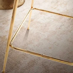 Wohnen Sessel & Hocker|Retro Möbel*Barstuhl in Beige und Gold - Furcios (2er Set)