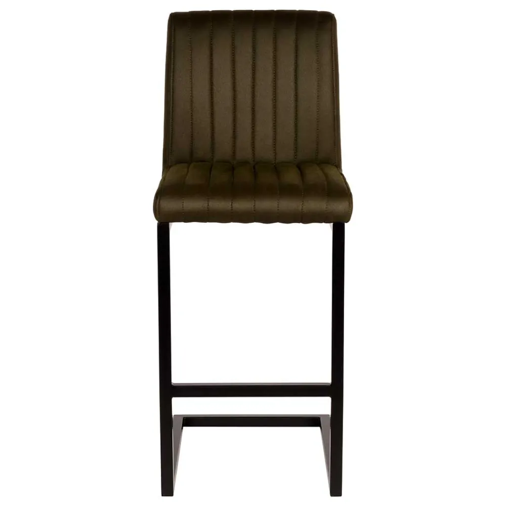 Wohnen Sessel & Hocker|Barhocker*Barstuhl in Oliv Grün Microfaserbezug - Lnyza (2er Set)