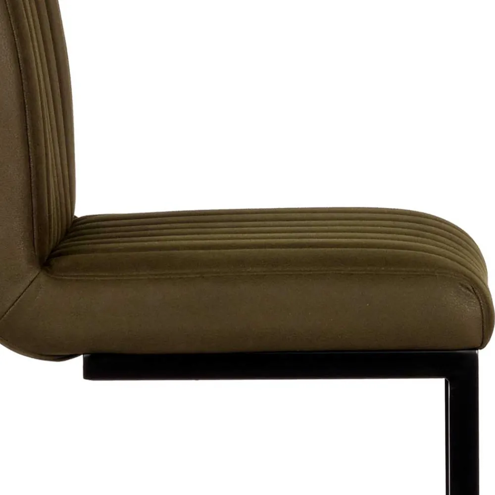 Wohnen Sessel & Hocker|Barhocker*Barstuhl in Oliv Grün Microfaserbezug - Lnyza (2er Set)