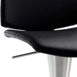 Wohnen Barstuhl in Schwarz - echtes Leder - Jodolio