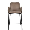 Wohnen Sessel & Hocker|Barhocker*Barstuhl in Taupe Microfaser - Ziris (2er Set)