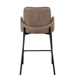 Wohnen Sessel & Hocker|Barhocker*Barstuhl in Taupe Microfaser - Ziris (2er Set)