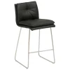 Wohnen Barhocker|Hocker*Barstuhl mit Kufengestell Edelstahl modern - Avila
