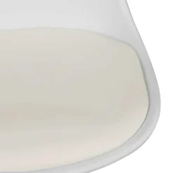 Wohnen Barhocker|Hocker*Barstuhl mit Schalensitz in Weiß & Chrom - Vorgaz