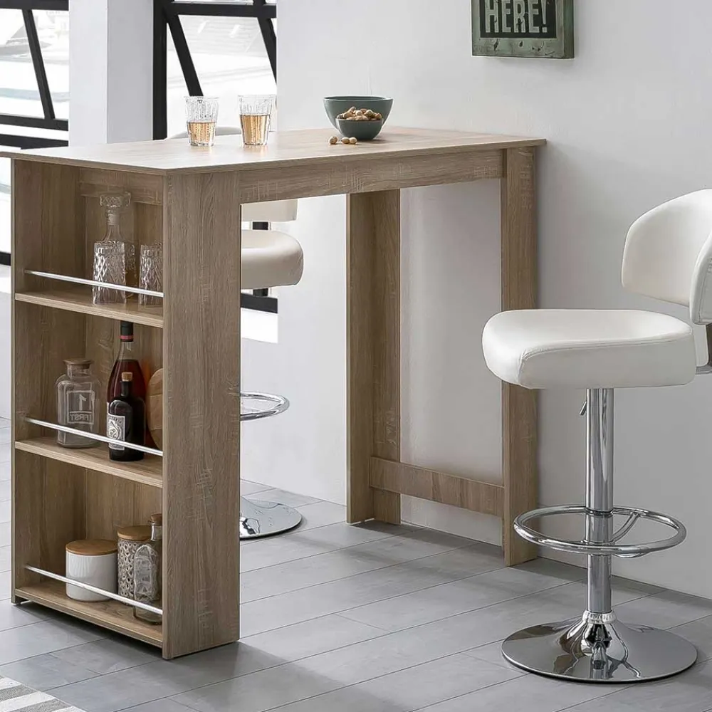 Wohnen Bartisch mit Regal in Sonoma-Eiche - Calls