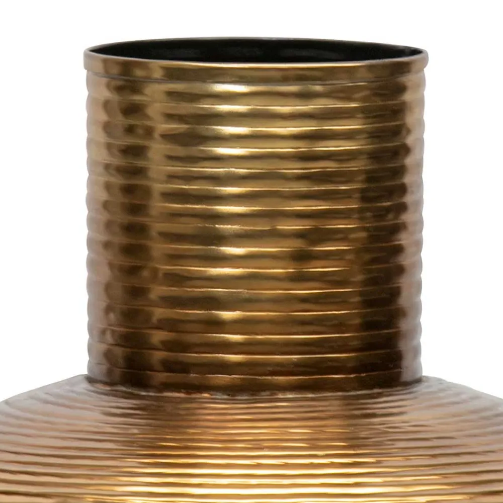 Wohnen Vasen*Bauchige Vasen in Altmessingfarben - Miriam (2er Set)