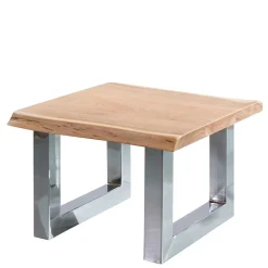 Wohnen Baumkante Couchtisch mit Chrom - Medesso
