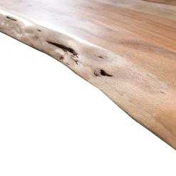 Wohnen Braune Möbel|Loft Möbel*Baumkante Esszimmertisch mit U-Gestell Braun - Jeguta