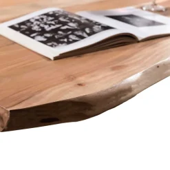 Wohnen Braune Möbel|Loft Möbel*Baumkante Esszimmertisch mit U-Gestell Braun - Jeguta