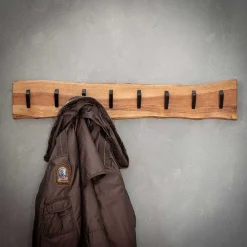 Wohnen Bürogarderoben*Baumkante Wandgarderobe aus Akazie massiv - Isnios