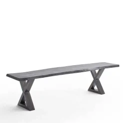 Wohnen Baumkanten Essbank in Akazie Grau - Simael