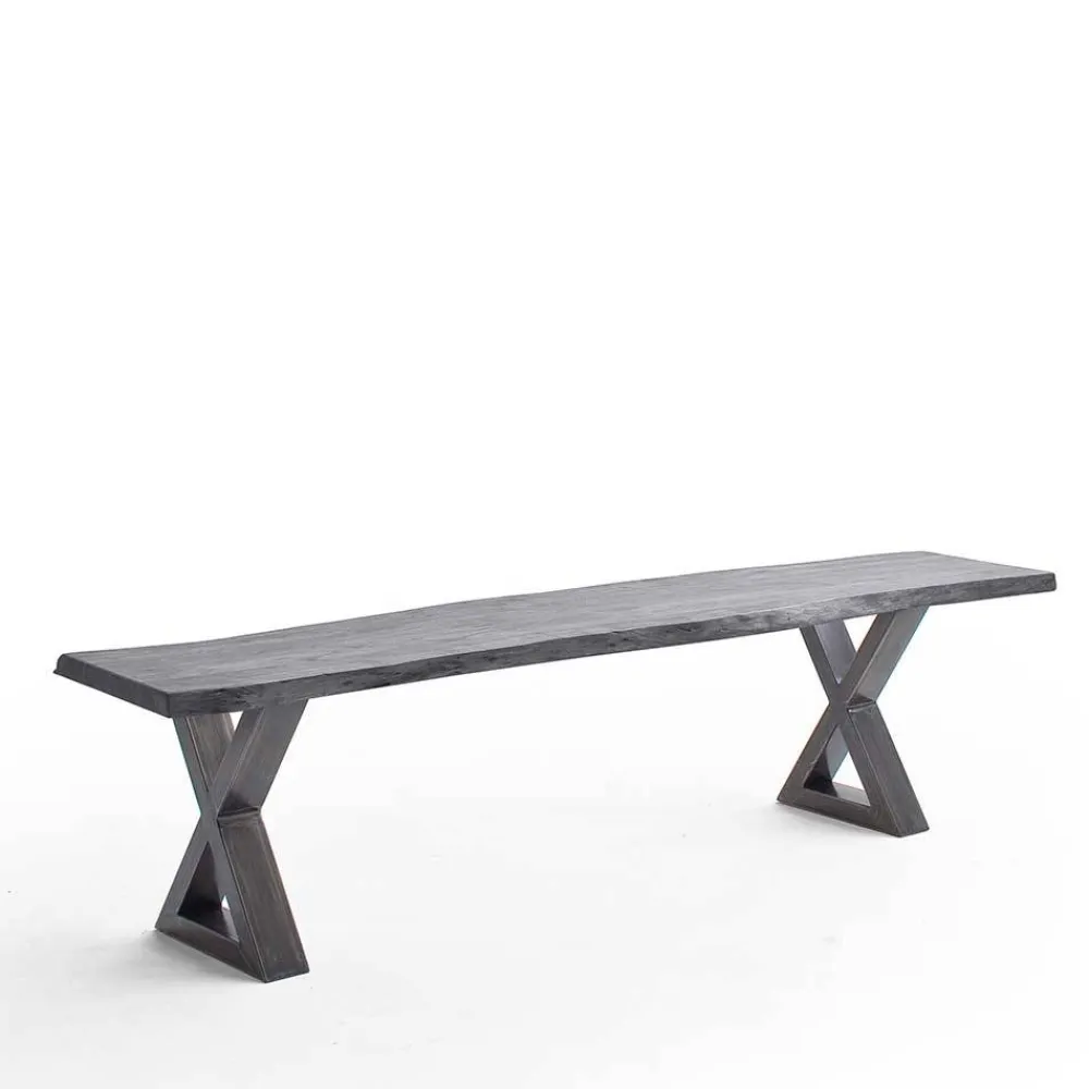 Wohnen Baumkanten Essbank in Akazie Grau - Simael