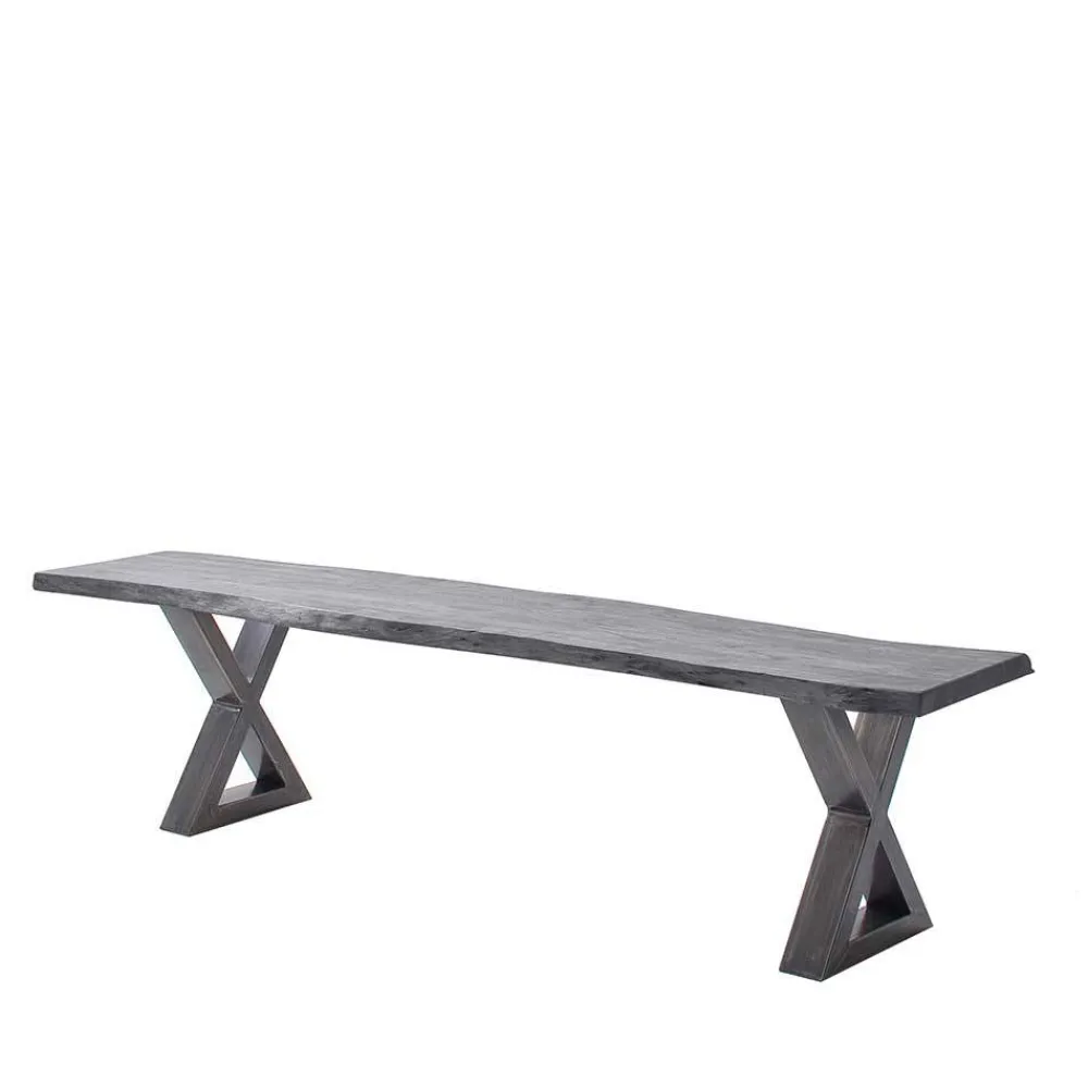 Wohnen Baumkanten Essbank in Akazie Grau - Simael