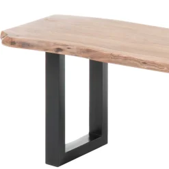 Wohnen Baumkanten Esstisch Bank aus Akazie geölt - Ludias