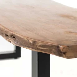 Wohnen Baumkanten Esstisch Bank aus Akazie geölt - Ludias