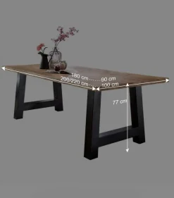 Wohnen Baumkanten Esstisch Morienta aus Eiche massiv