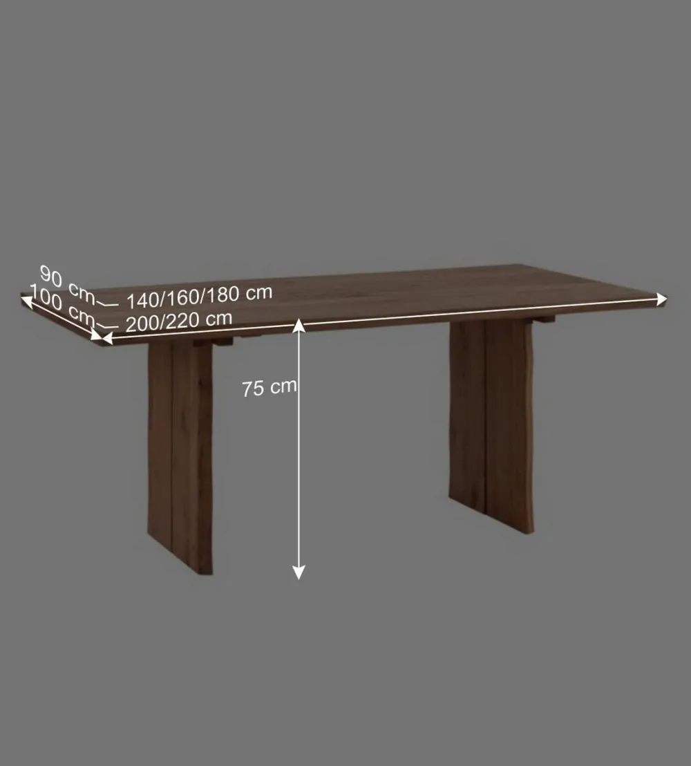 Wohnen Naturholzmöbel|Massivholzmöbel*Baumkanten Esstisch Sympatia aus Wildeiche Massivholz