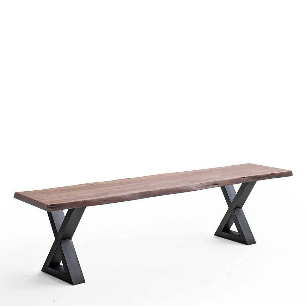 Wohnen Sitzbank|Küchenbänke*Baumkanten Esstisch-Bank in Walnuss - Gianmario