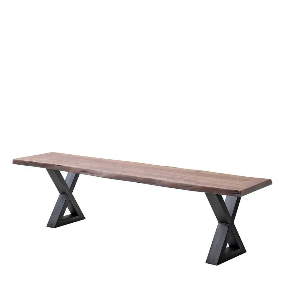 Wohnen Sitzbank|Küchenbänke*Baumkanten Esstisch-Bank in Walnuss - Gianmario