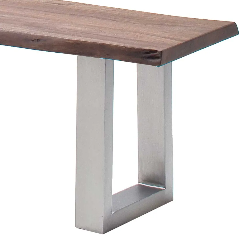 Wohnen Baumkanten Esstischbank mit Bügelgestell - Lydija