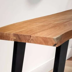 Wohnen Küchenbänke|Esszimmerbänke*Baumkanten Flurbank aus Akazie Massivholz - Reggio