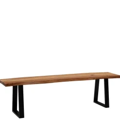 Wohnen Schwarze Möbel|Loft Möbel*Baumkanten Küchenbank mit Trapezbeinen - Pafigona