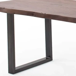 Wohnen Baumkanten Tisch aus Akazie in Walnuss Braun - Rodrico